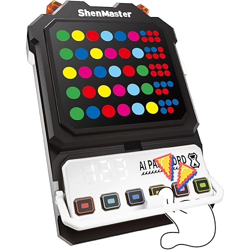 Crack The Code-Handheld Mastermind Game,Super Decoder with Fun Clamp, 1-8 Players Code Breaking Puzzle Game for Kids and Adults，Birthday Gift for Boys and Girls,Travel Games for Road Trip