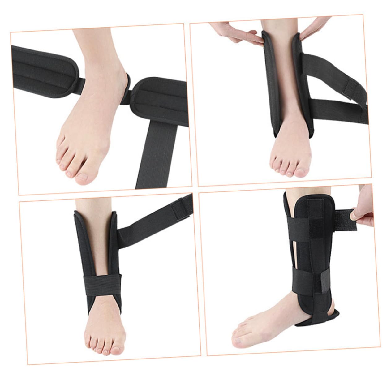 OSOLADY Foot Ankle Support Splint Ankle Support Brace for Sports Ankle Protection Size S Black Comfortable Material