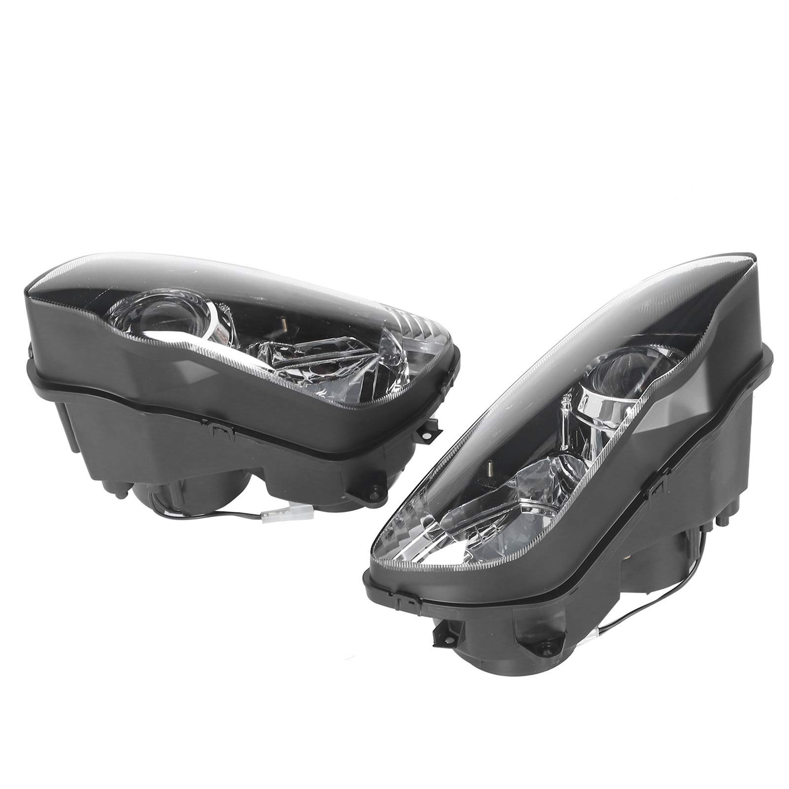 Motorrad-Scheinwerfer-Gehäuselinse, YZF 1000 R1 2004–2006 Links Rechts Ersatz, Schwarze, Transparente Scheinwerferabdeckung für Verbesserte Sicht
