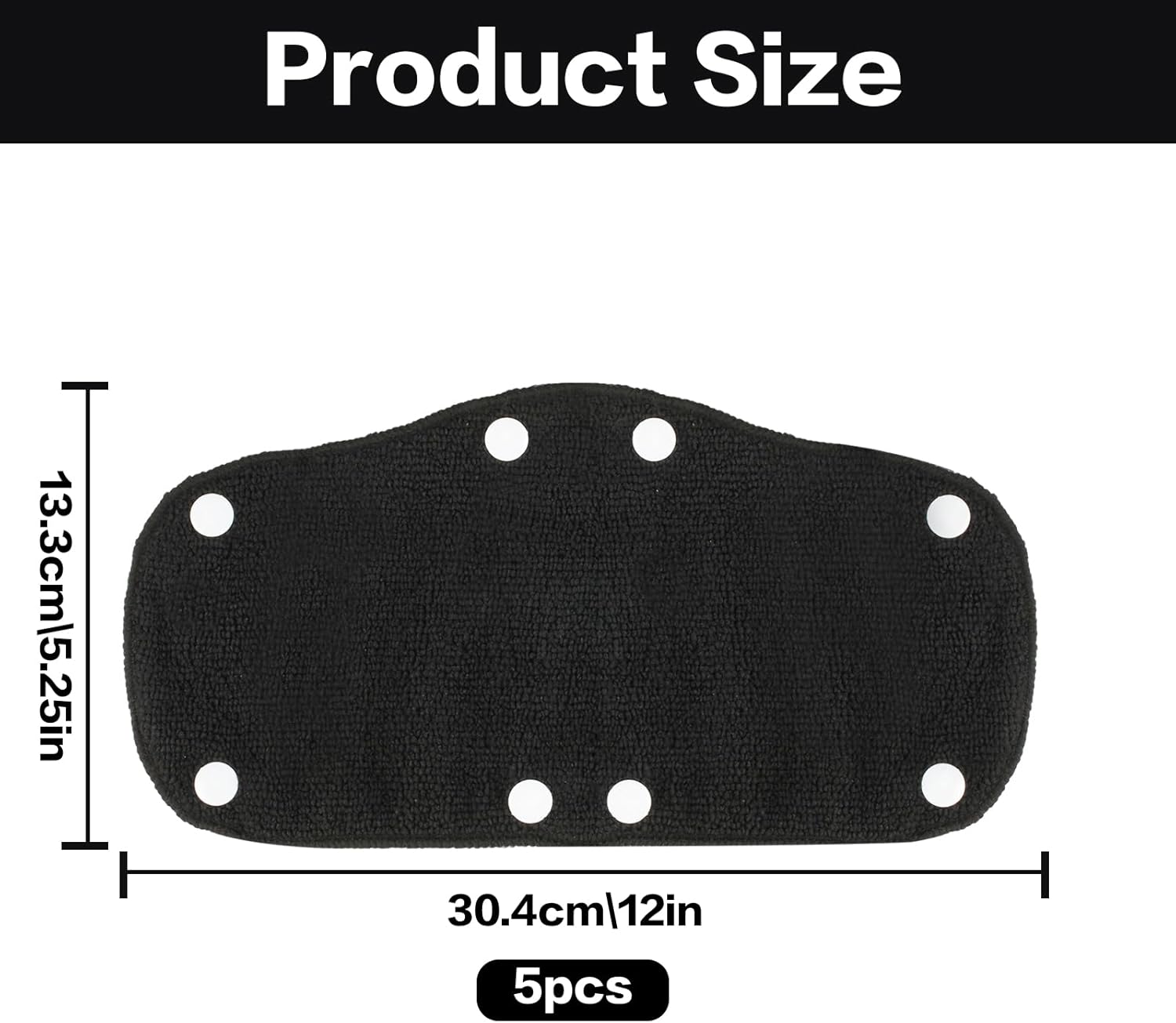 5 Pcs Hard Hat Sweatbands, Hard Hat Liners Sweat Bands Washable, Reusable Cotton Black Hardhat Sweatband Liners Snap-on Sweat Pads Replacement for Helmet Accessories