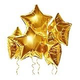【風船屋】30枚 星 (枚数が選べる) ラージサイズ ゴールド スター バルーン 誕生日 お祝い ハロウィン クリスマス 店舗 祭り 飾り付け 金 (30枚入り 46cm)