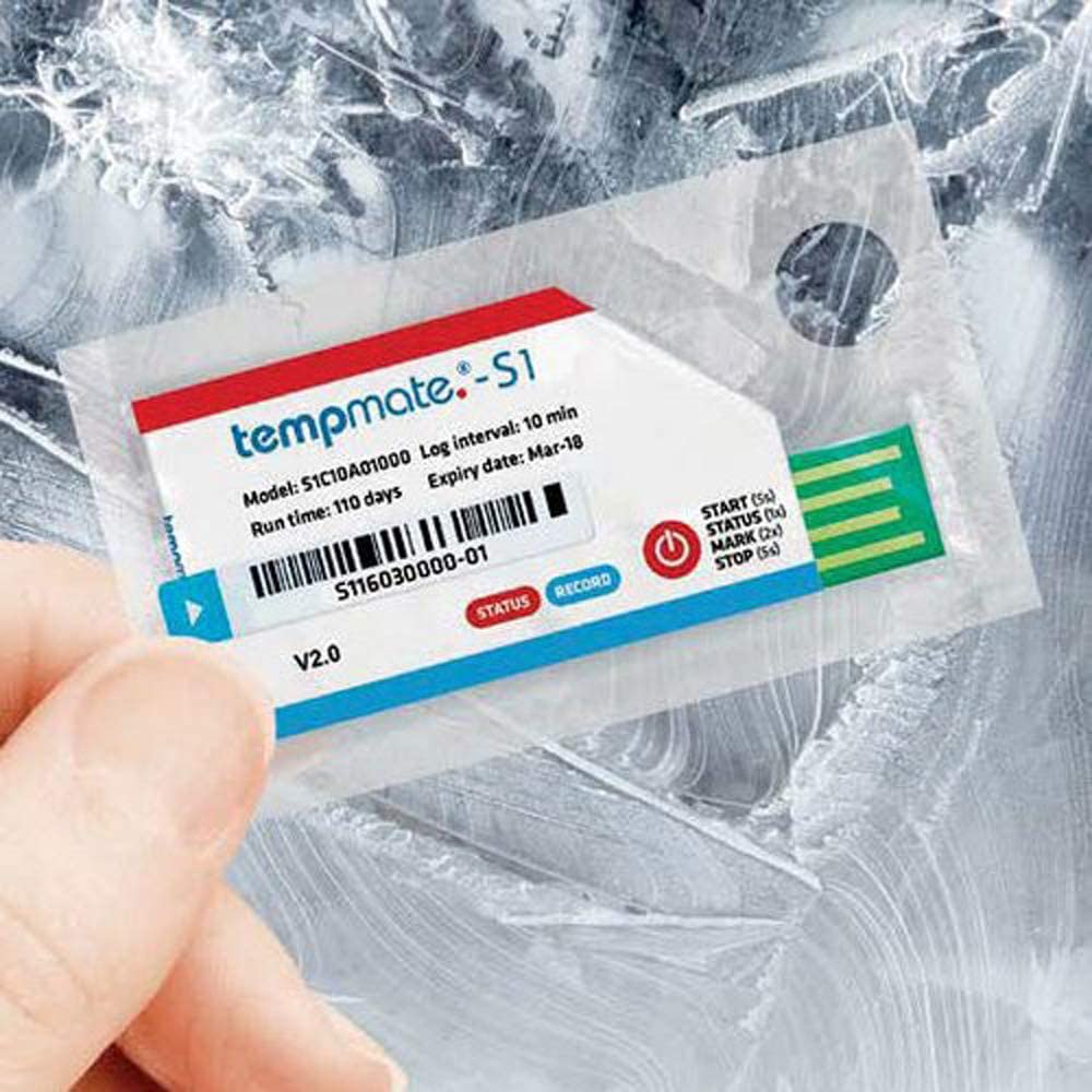 (Paquete de 2) Tempmate S1 Registrador de Temperatura USB – Data Logger Desechable para Cadena de Frío, Transporte de Vacunas, Alimentos y Logística Refrigerada