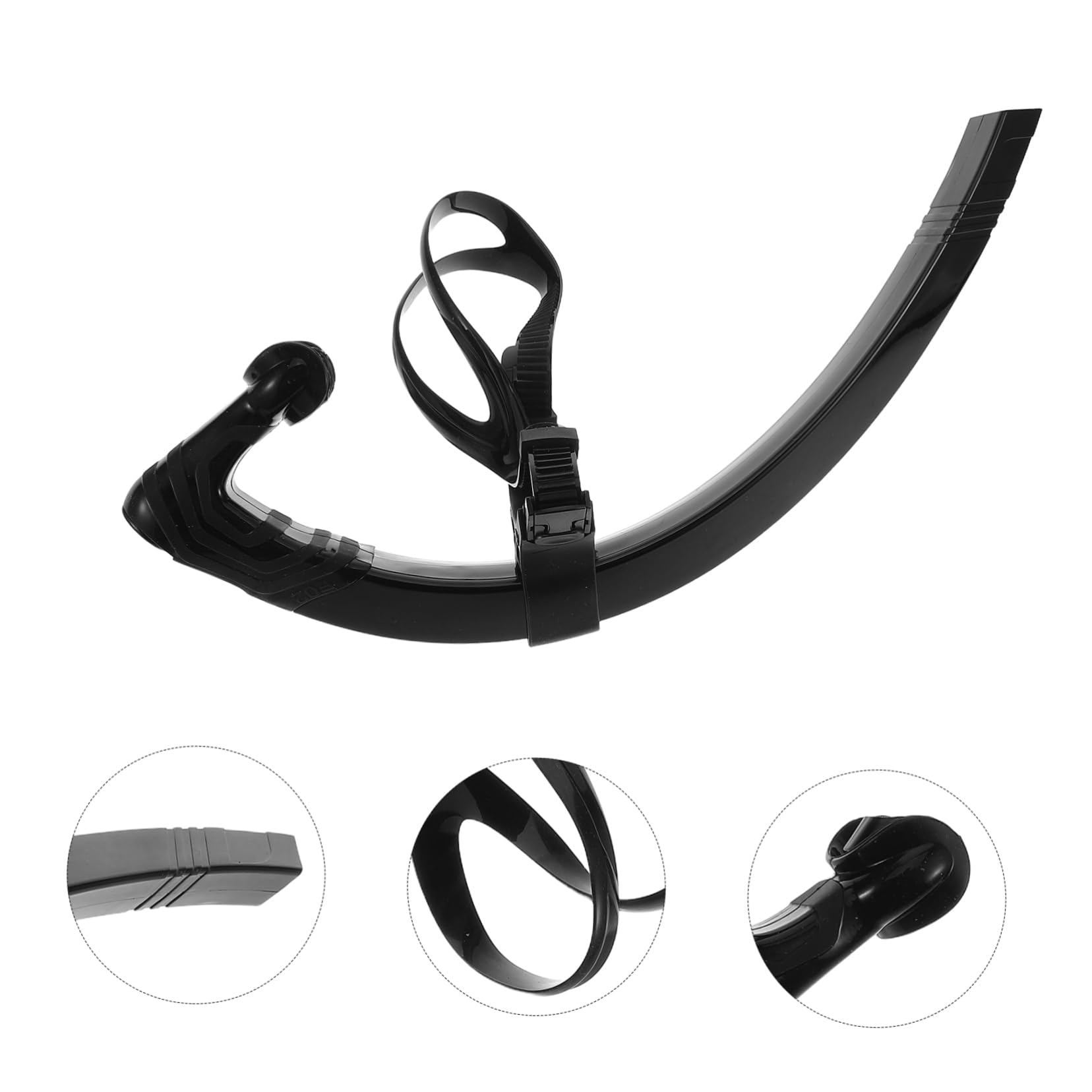 TOYANDONA Snorkel de Natación Tubo Flexible Boquilla de Silicona Diseño Semi-seco para Entrenamiento de Vueltas en Piscina