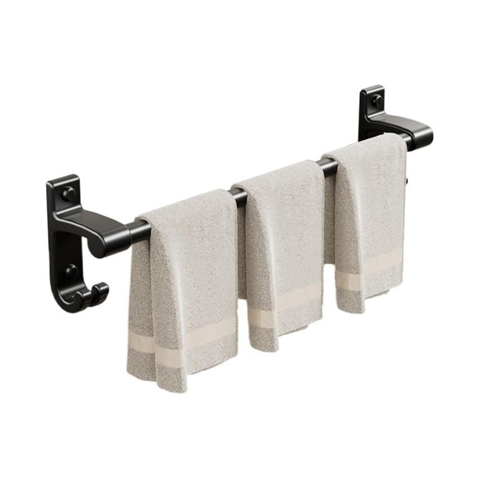 Étagère murale de salle de bain en aluminium épais, l'élégance du noir mat pour votre maison