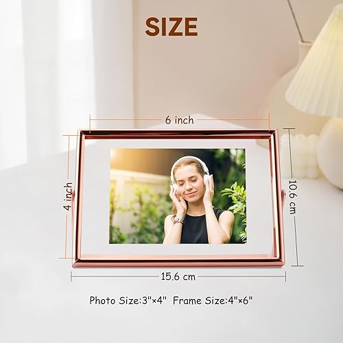 Miniatura 9 de Marco flotante negro (6 x 8 pulgadas, horizontal, 2 juegos), para tamaños de imagen de 5 x 7, 4 x 6, 3 x 5, marcos de fotos de estante de mesa,