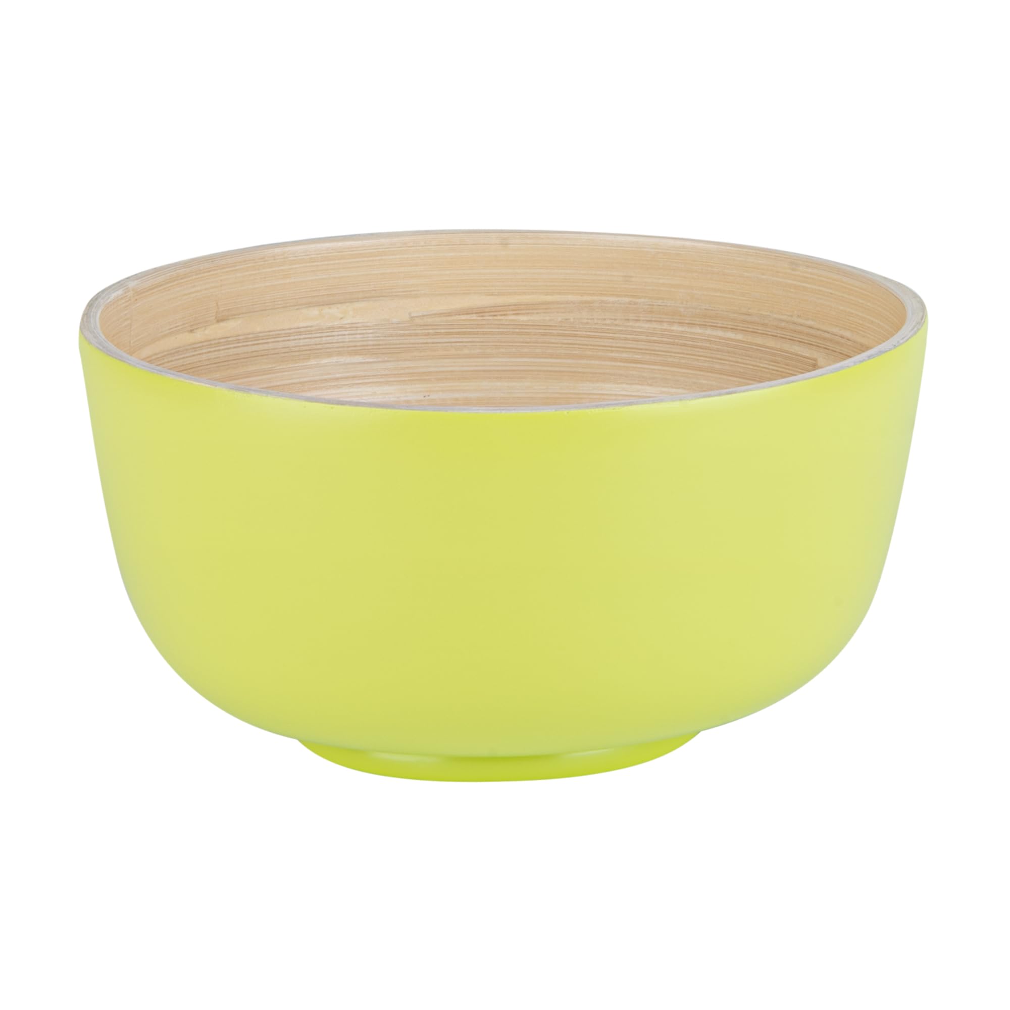 Restaurantware - Bambuddha - Ensaladera pequeña de 15 onzas, 1 cuenco redondo de alta resistencia, sostenible, reutilizable, de bambú verde, para servir ensaladas, frutas y aperitivos