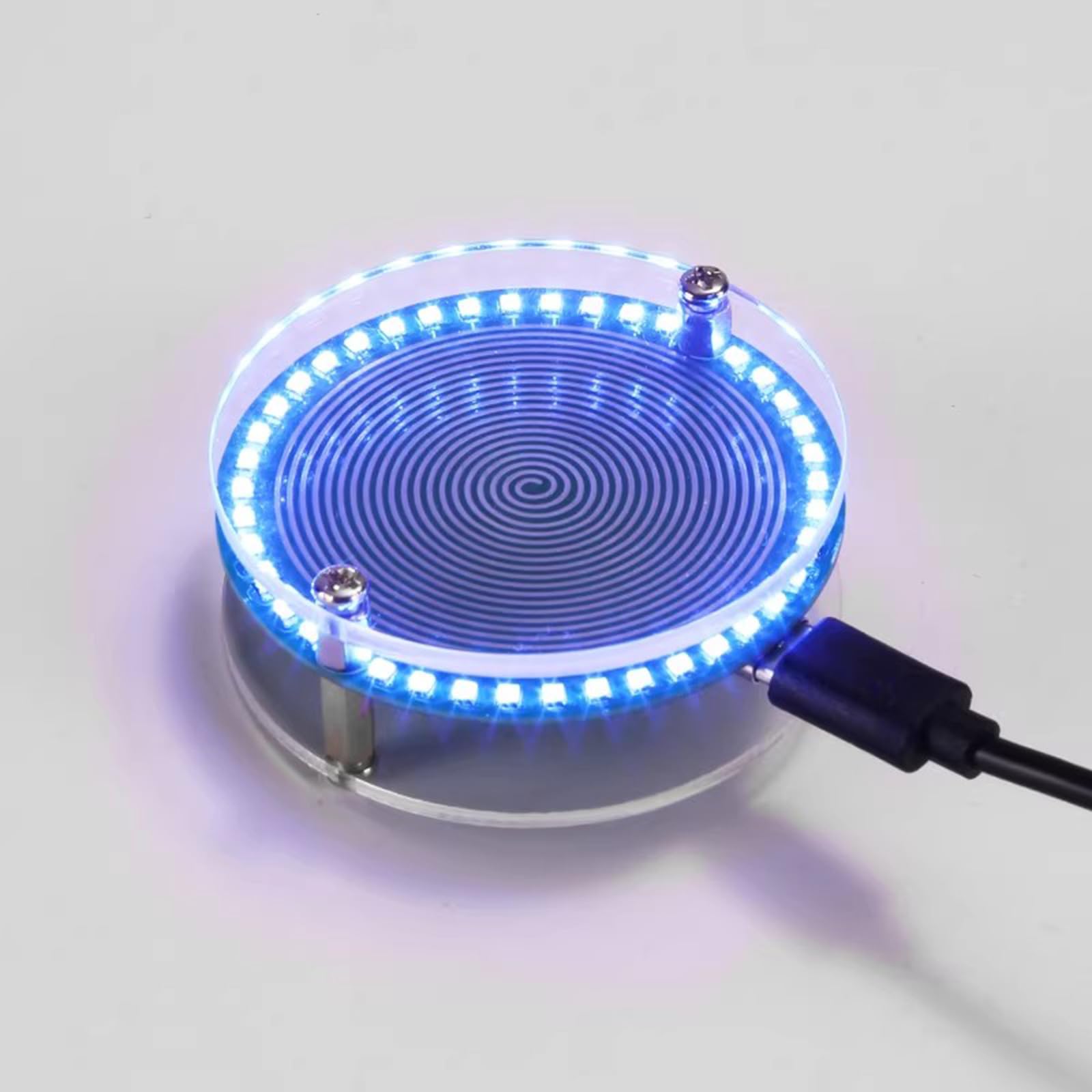 Schumann, generator rezonansu fal 7,83 Hz, ultra niskoczęstotliwościowy generator impulsów z oświetleniem RGB LED, osłoną przeciwpyłową, zasilaniem USB i różnymi kształtami fal