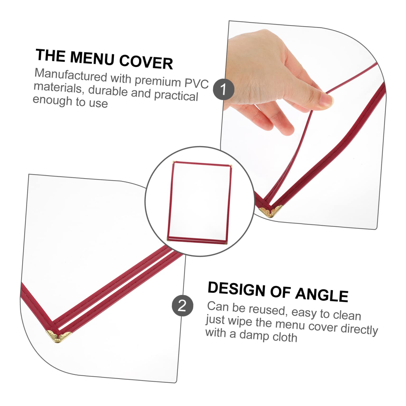 ABOOFAN 10 Piezas Porta Menú PVC Transparente para Restaurantes y Cafeterías Protector de Precio y Recetas Resistente al Agua y Aceite de Limpiar