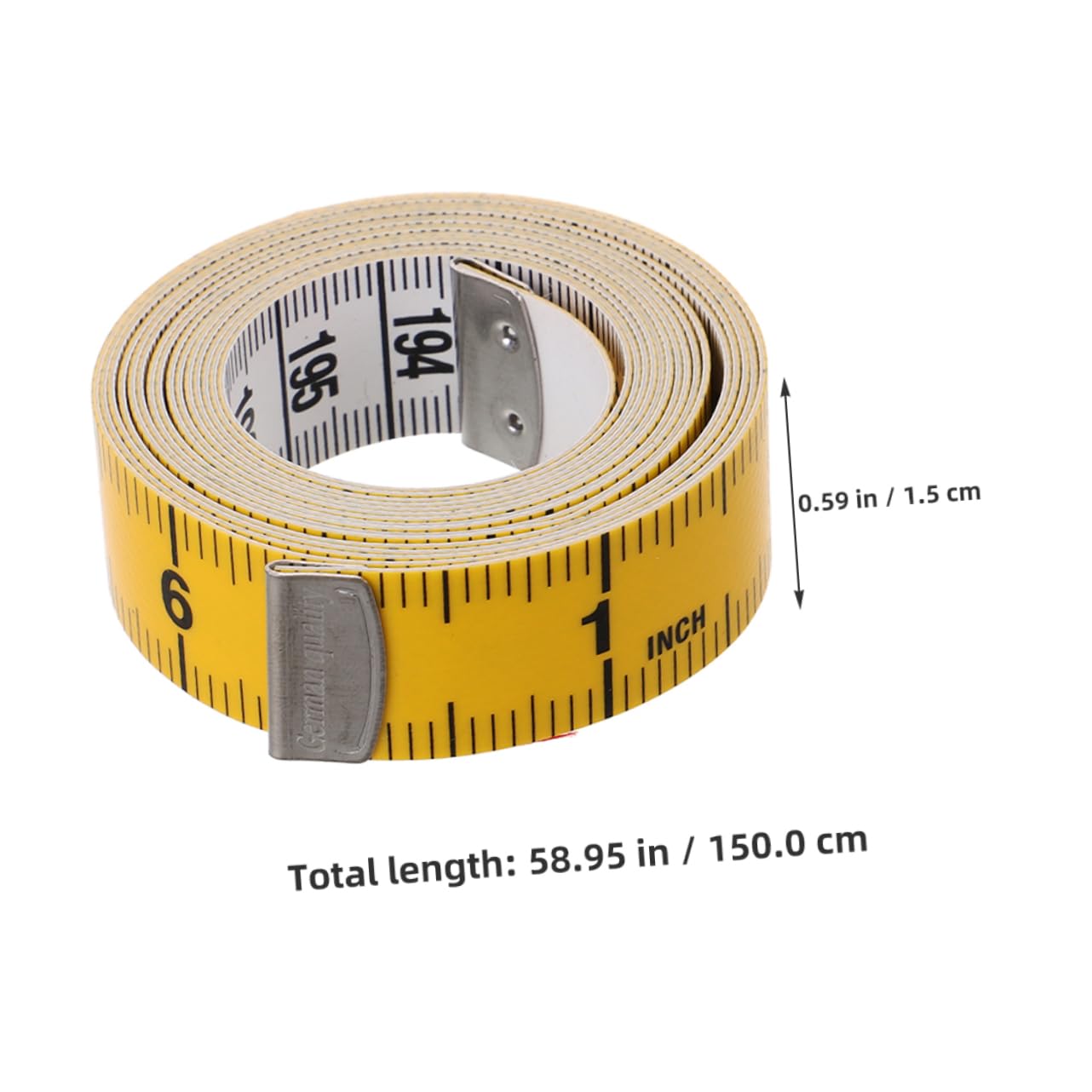 Holibanna Portable Flexible Measuring Tape Dual Scale Body Measurement Tool for Waist Height and Fabric Durable Soft Tape Measure for Seamstresses and Enthusiasts