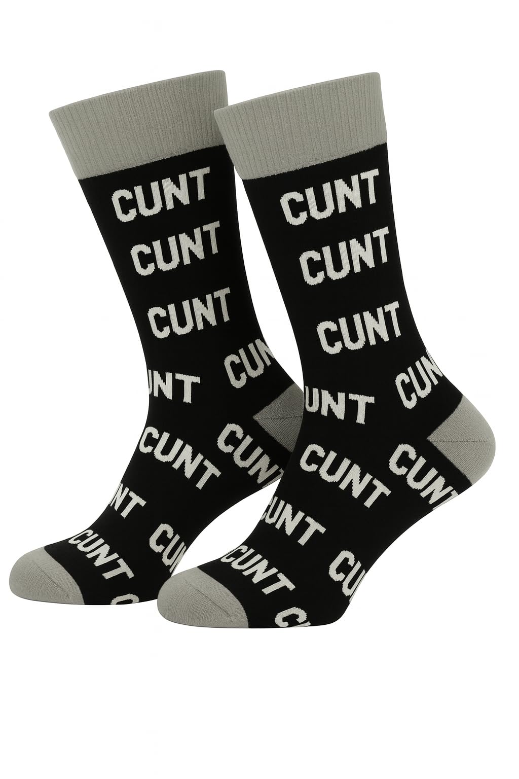 Arg Men's Black With Coloured Trim Cunt Funny Socks For | Size 6–11 Cotton Novelty Socks | Rude Joke Gifts, Secret Santa, Stocking Fillers, Christmas Presents For Dad & Grandad