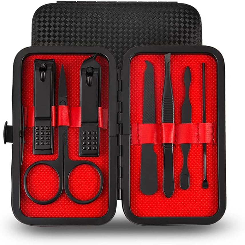 Manicure Set Nail Clippers 8 In 1 Stainless Steel Pedicure Kit with Nail Cutter, Scissors, Eyebrow, Ear Pick, Toe Nail Scissors Professional facial Care Grooming Nail Care Travel Kit For Men & Women�