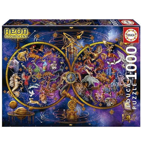 Educa - Constellations | Puzzle 1000 pièces Qui Brille dans l'obscurité | Mesure : 68 x 48 cm | +14 Ans (19561)