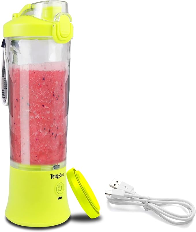 Total Chef Portable Blender, Cordless Protein Shaker Bottle, TypeC USB