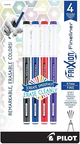 PILOT Bolígrafo FRIXION FINELINER ASSTD 4/PK, surtido