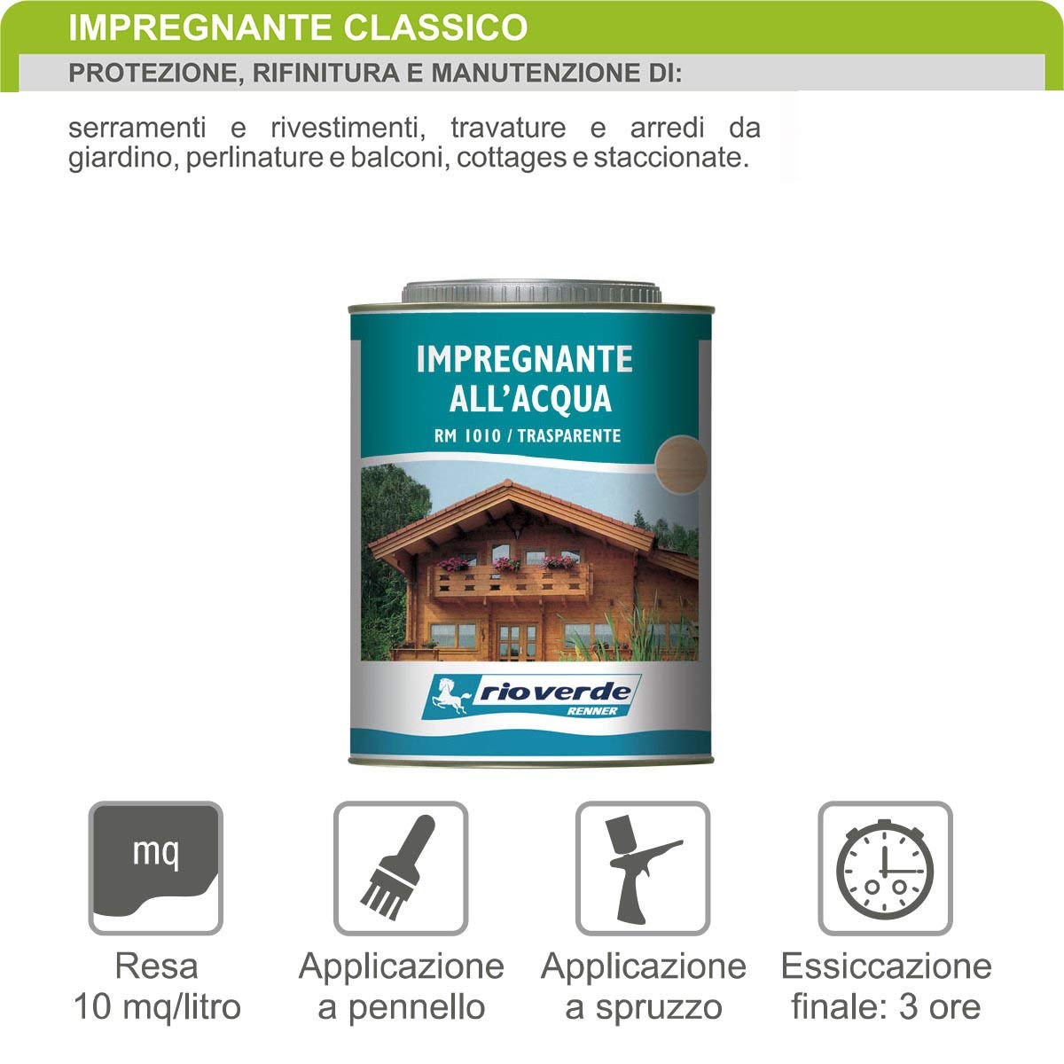Impregnante all'acqua 2,5lt (Pino larice)