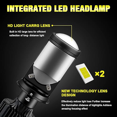 Miniatura 8 de YSY 2 bombillas LED H49003HB2 para faros delanteros con lente de proyector Canbus HiLo Beam Resuelve problemas de astigmatismo, kit de faros LED de