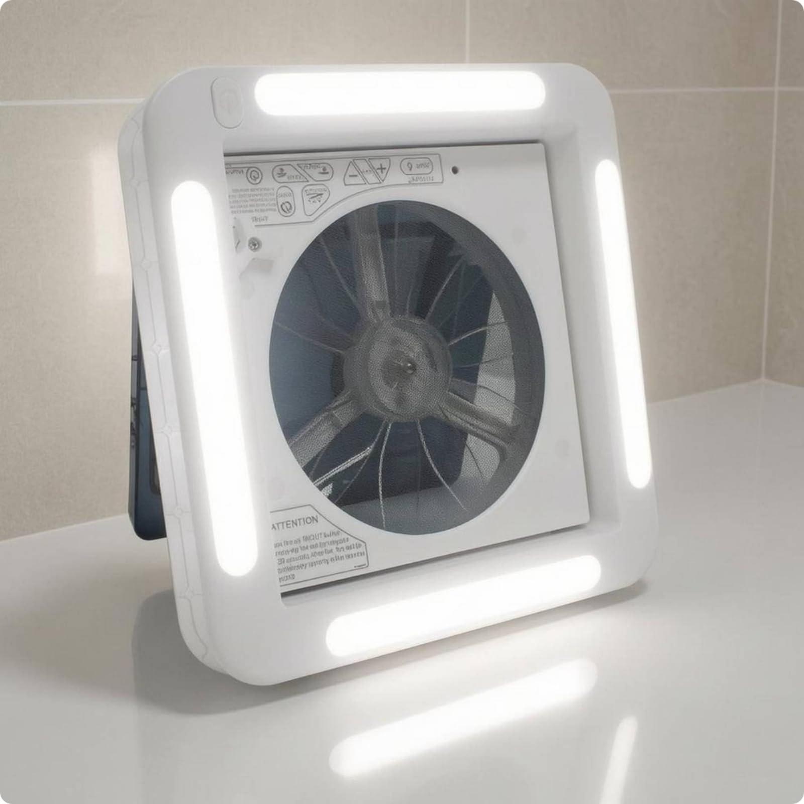 Dispositivo de Ventilación Ventilador de Techo para Claraboya Extractor con Luz Montaje en Techo Estructura Rejilla Adecuado para Interiores en Carretera