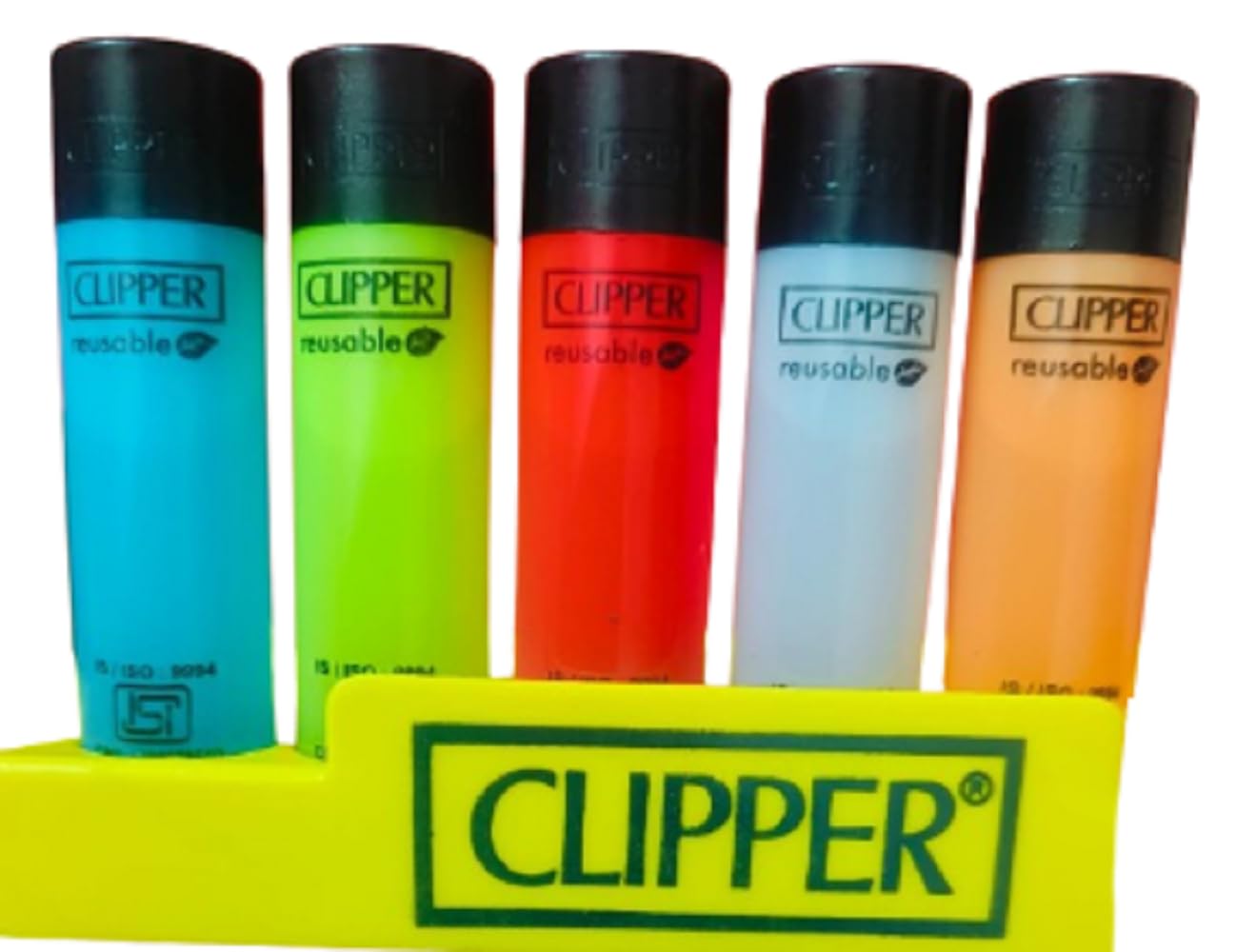 Clipper Acrylic A Bawa Initiative Cp-12 Cigarette Gas Lighter From Sudesh Enterprises (Mix Colors)- Pack Of 5 Pcs( White)