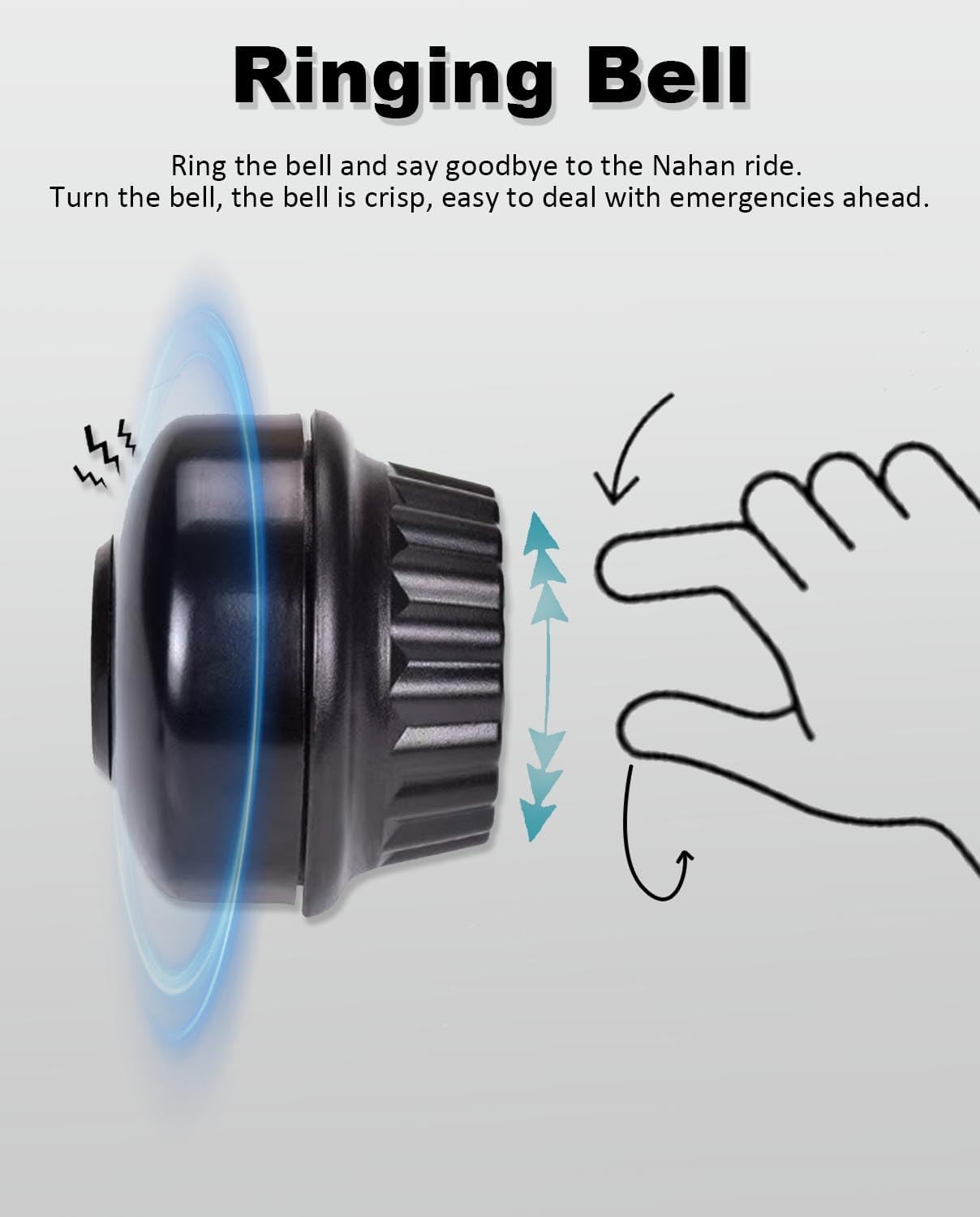 Scooter Bell Compatible for Ninebot Max G30P/ G30LP/ G30D Electric Scooter Replacement Parts, Bike Rotary Horn, Handlebar Alarm Ring Scooter Accessory Loud Sound