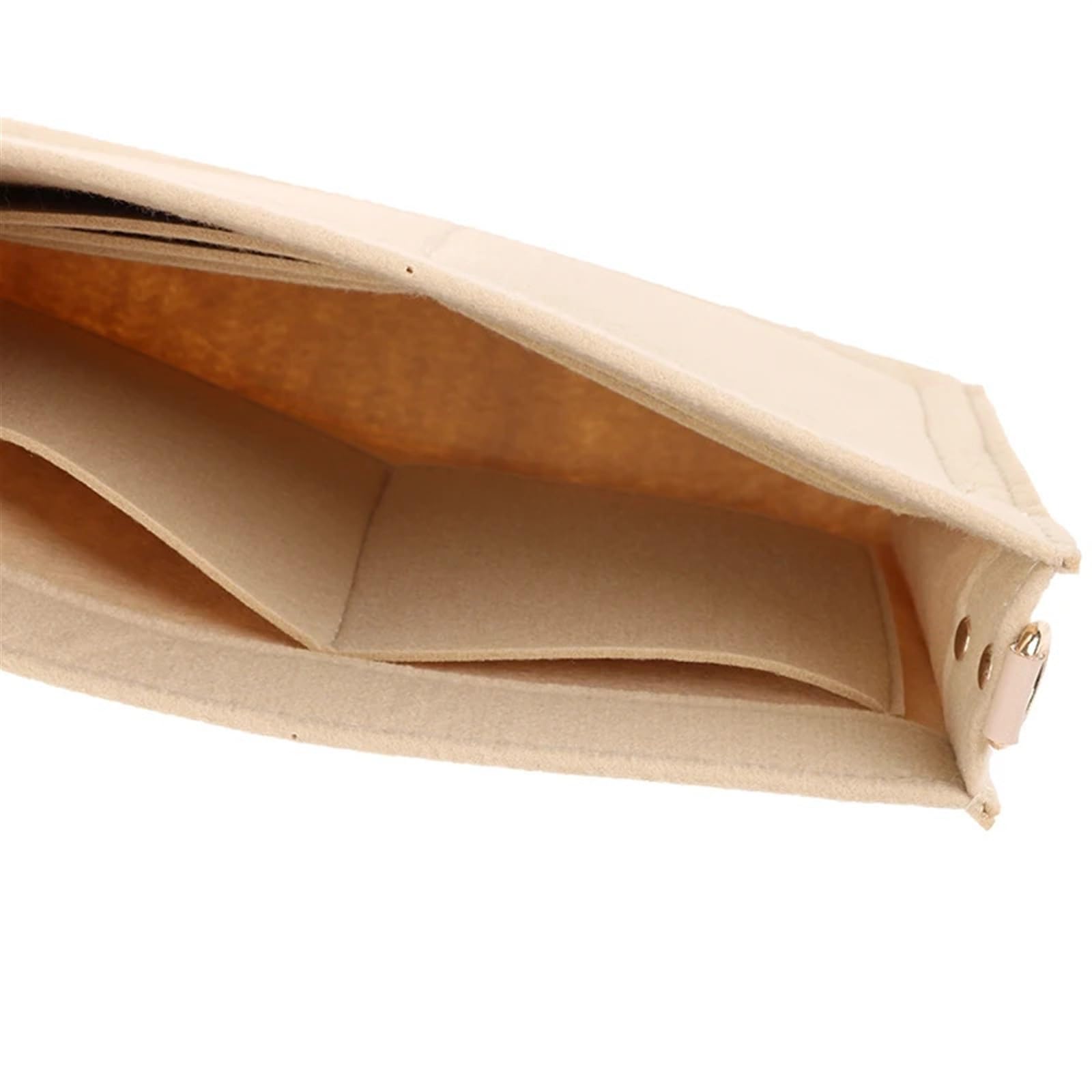 3 Stück Filztaschen-Organizer-Einsatz, Filztaschen-Geldbörsen-Einsatz-Organizer mit Kette, Make-up-Taschen-Einsatz FüR Damen(Khaki)
