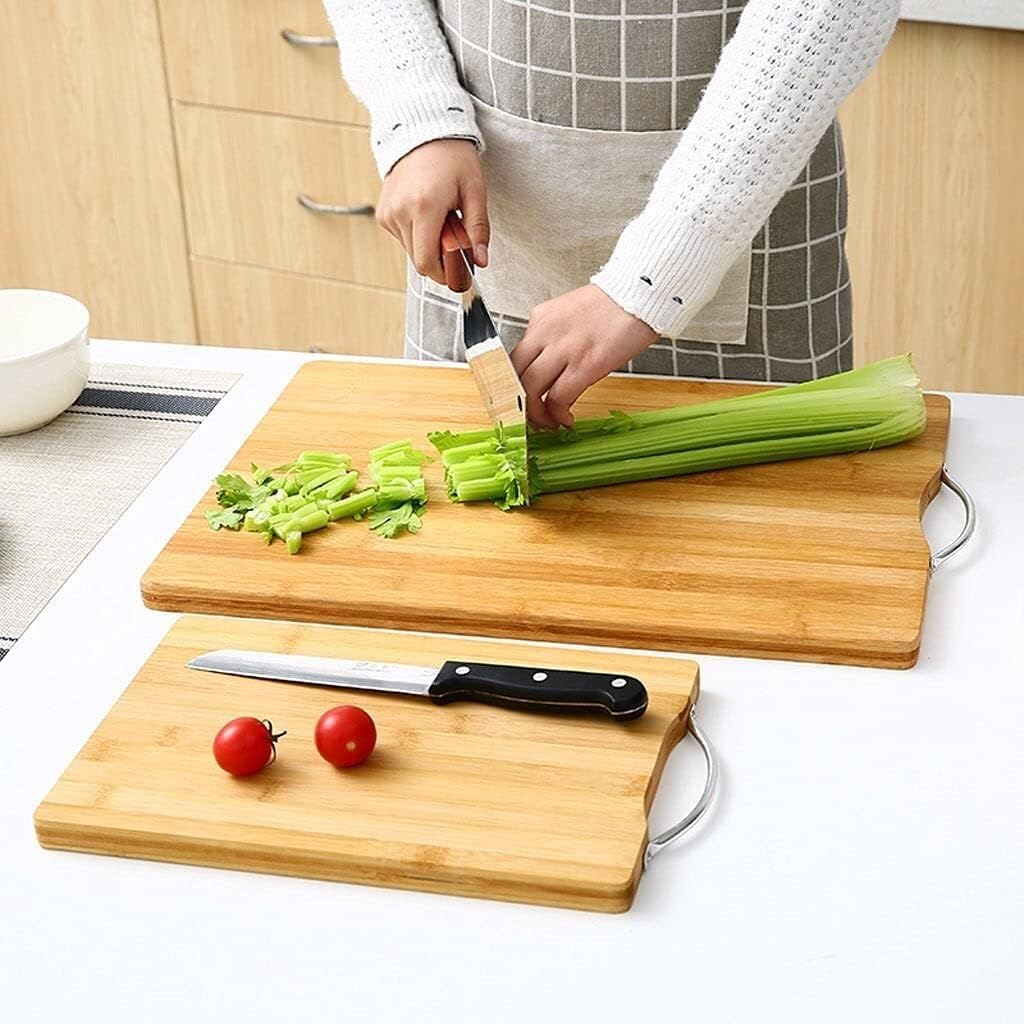 Küche Schneidebretter Bambus-Schneidebretter Für Die Küche, Perfekt Für Fleisch, Gemüse, Obst, Käse Leicht Zu Greifen(13IN)