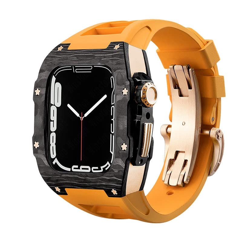 Étui en fibre de carbone Apple Watch 45mm kit de modification luxe