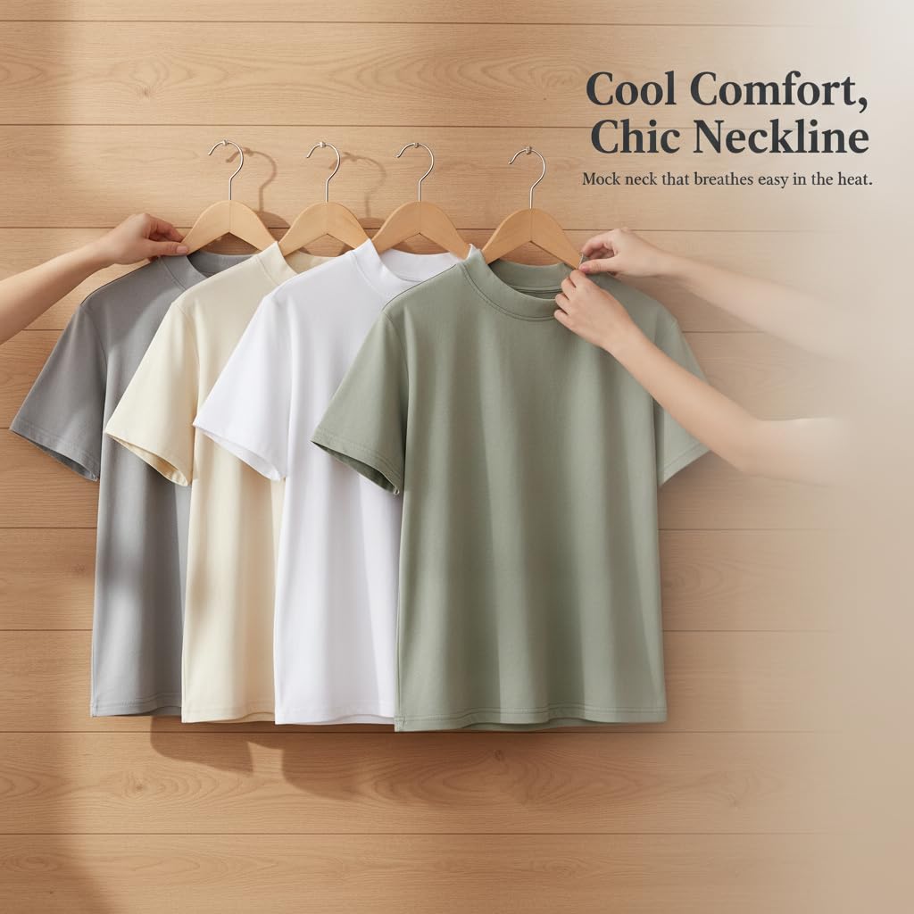 Camiseta Mujer Algodón con Acabado Antipilling y Silueta Oversize para y Uso Básico Diario Acuada para Salidas Informales y Trabajo Ligera