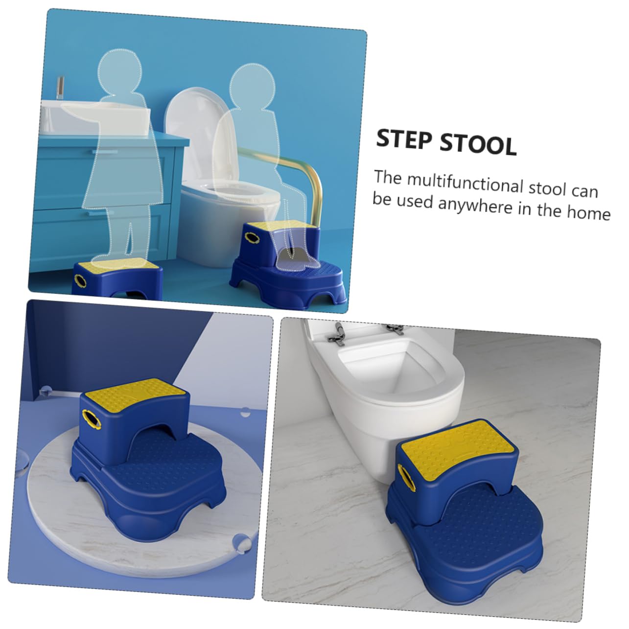 Milisten 1 Pieza Escalón Infantil Antideslizante para de para Baño y Cocina Material de Limpiar para Entrenamiento de Baño y Lavado de Manos Diseño Seguro y Ligero