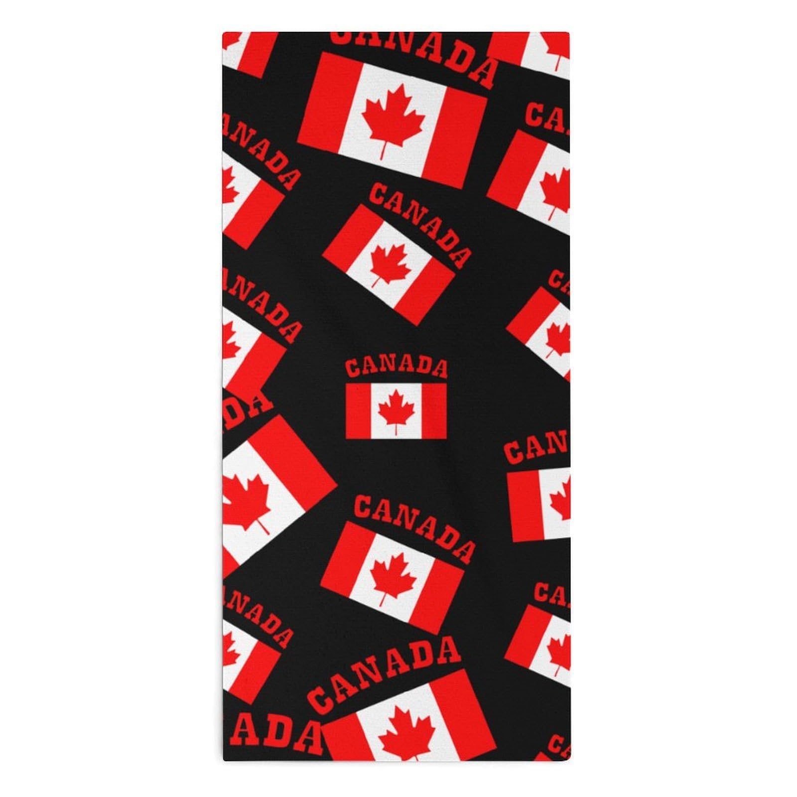 TXFBTRFSA Canada Flag Canadian Maple Leaf Hand Towels for Adult Face Towel Bath Beach Swim Accessories