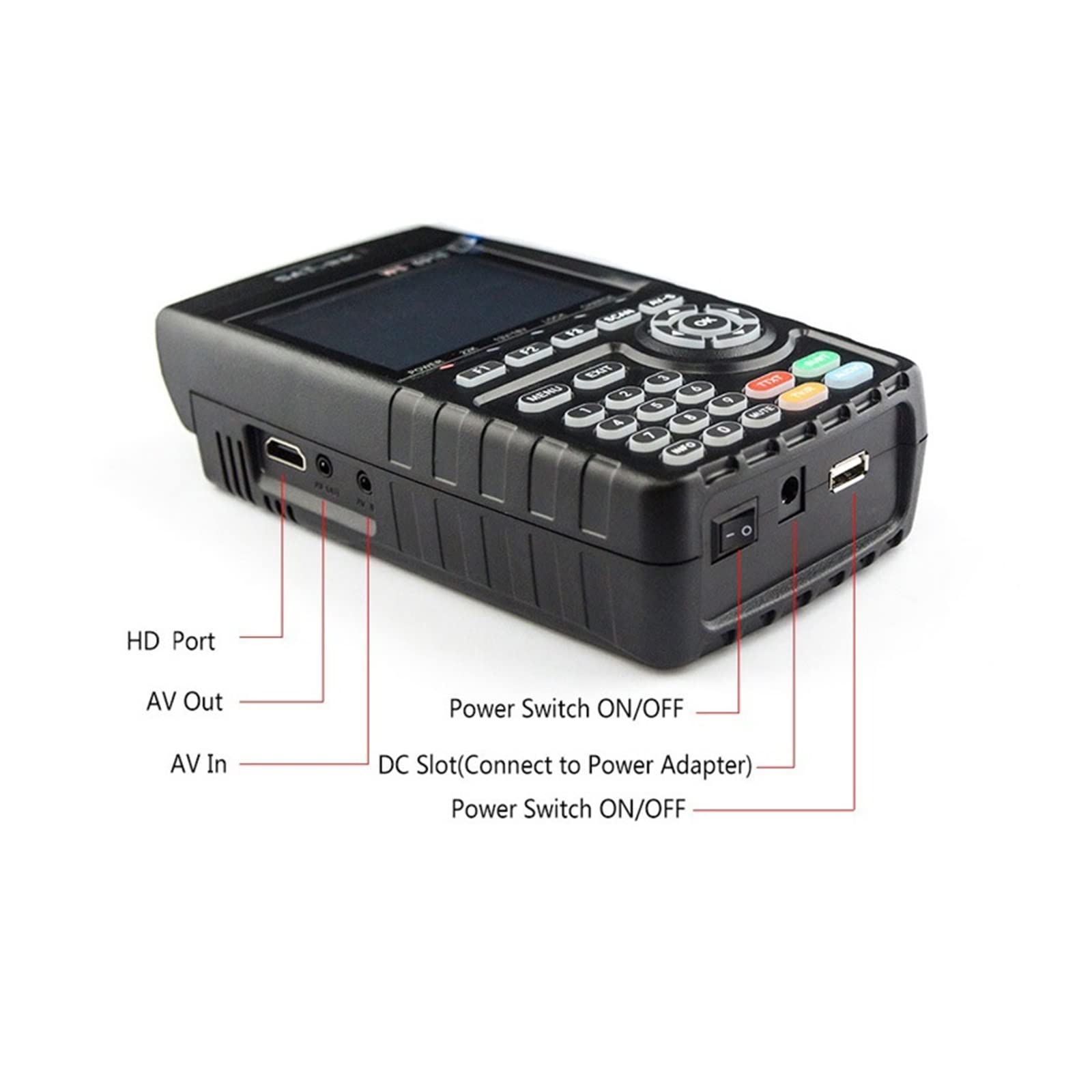 WS-6916 Satellite Finder HD DVB-S2 Satfinder ad alta definizione WS6916 3,5 pollici MPEG-2/MPEG-4 DVB,Sorgente di Segnale