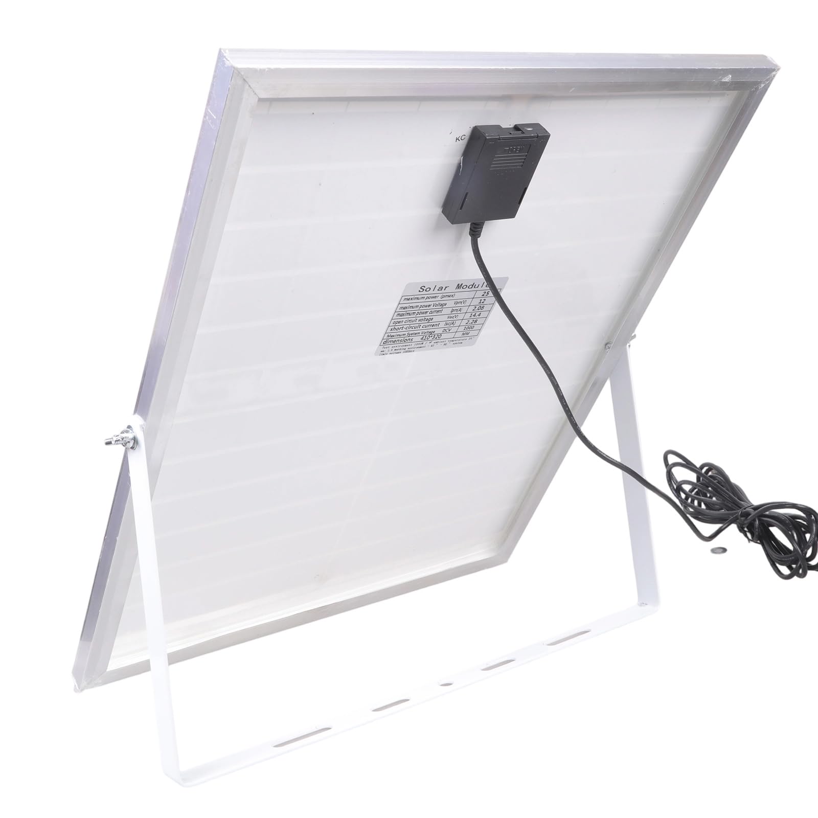 Panel solar de 12 V de 25 W con conectores de 5,5 x 2,1 mm que garantizan que la cámara funcione para propietarios de viviendas y entusiastas de la seguridad, luz LED