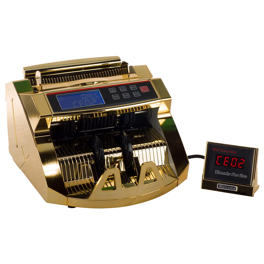 Buy Homeland Goods Gold Money Counter with UV/MG Detection, 80W Bill