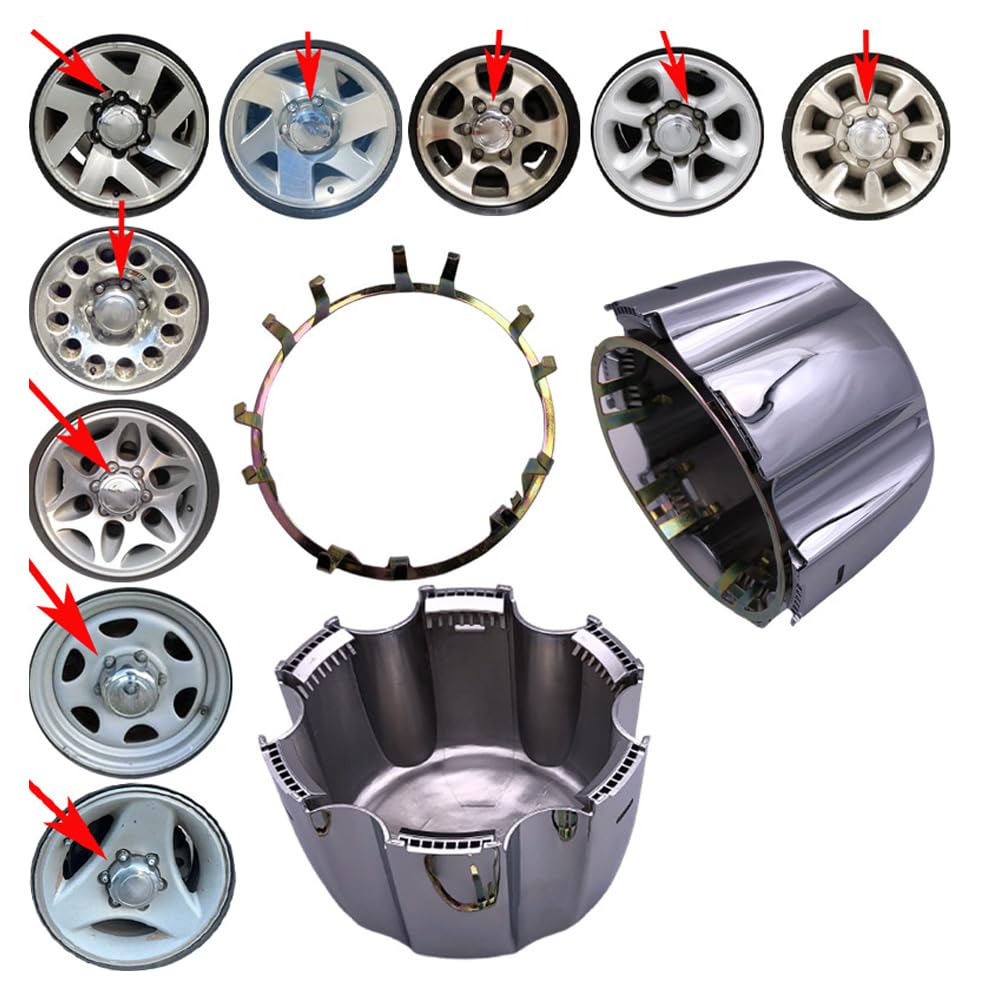 4 Tapas Centro Tapacubos para Mitsubishi Montero Sport Pajero Wide XR-II 1997-2004, Tapas de Rueda de Aleación Centro Centrales Tapacubos para Llantas Coche Tuning