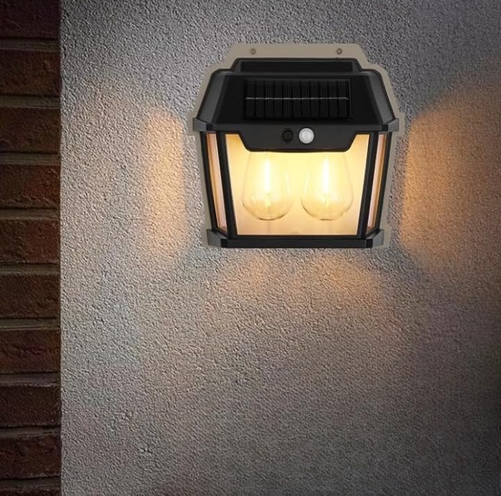 XERGY Solar Powered IP65 Waterproof Outdoor LED Wall Light with Motion Sensor – Automatic Human Body Detection, Wireless Night Lamp for Home, Garden & Exterior Walls (Black)-image-34