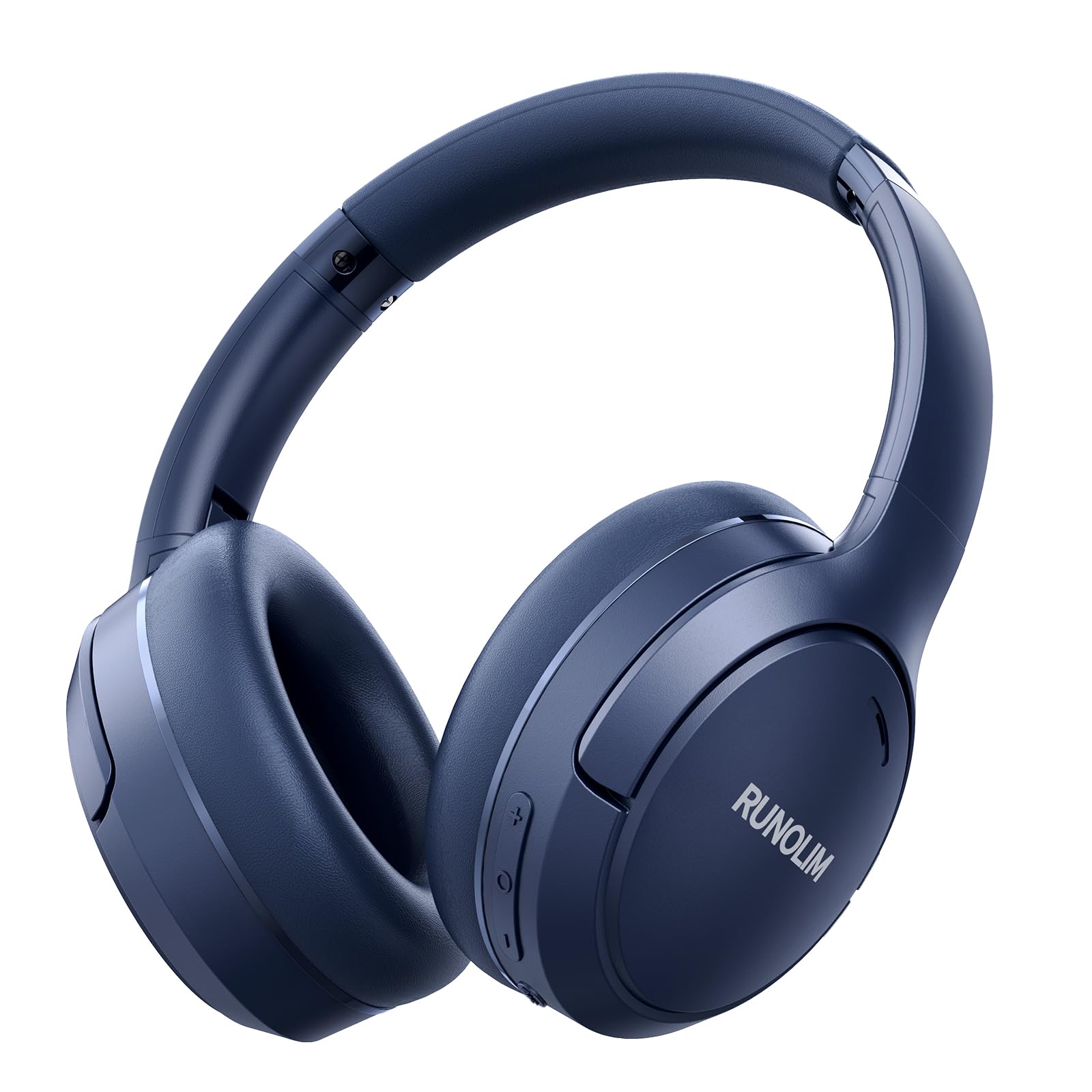 RUNOLIM Active Noise Cancelling Headphones for Adults, Over Ear Headphones Bluetooth Wireless with MIC, 70H Playtime, HiFi Audio Foldable Bluetooth Headphones, Deep Bass for Home Travel Office