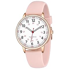 Nurse Watch for Women Waterproof Analog Silicone Watch with Second Hand Nursing Watch
