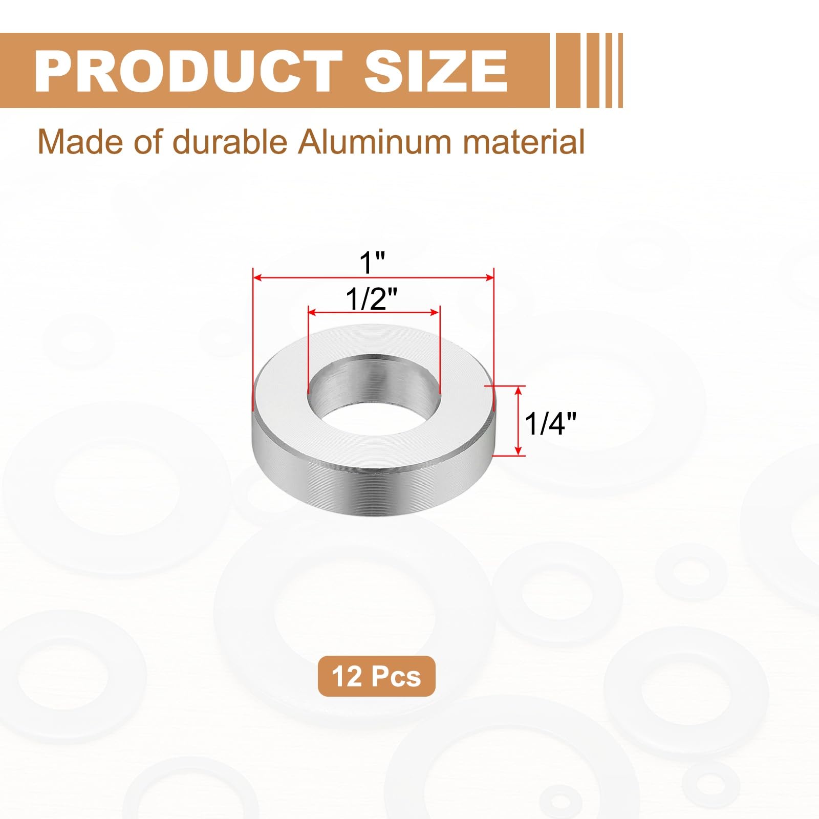 PATIKIL 12PCS Aluminum Spacers - Image 2