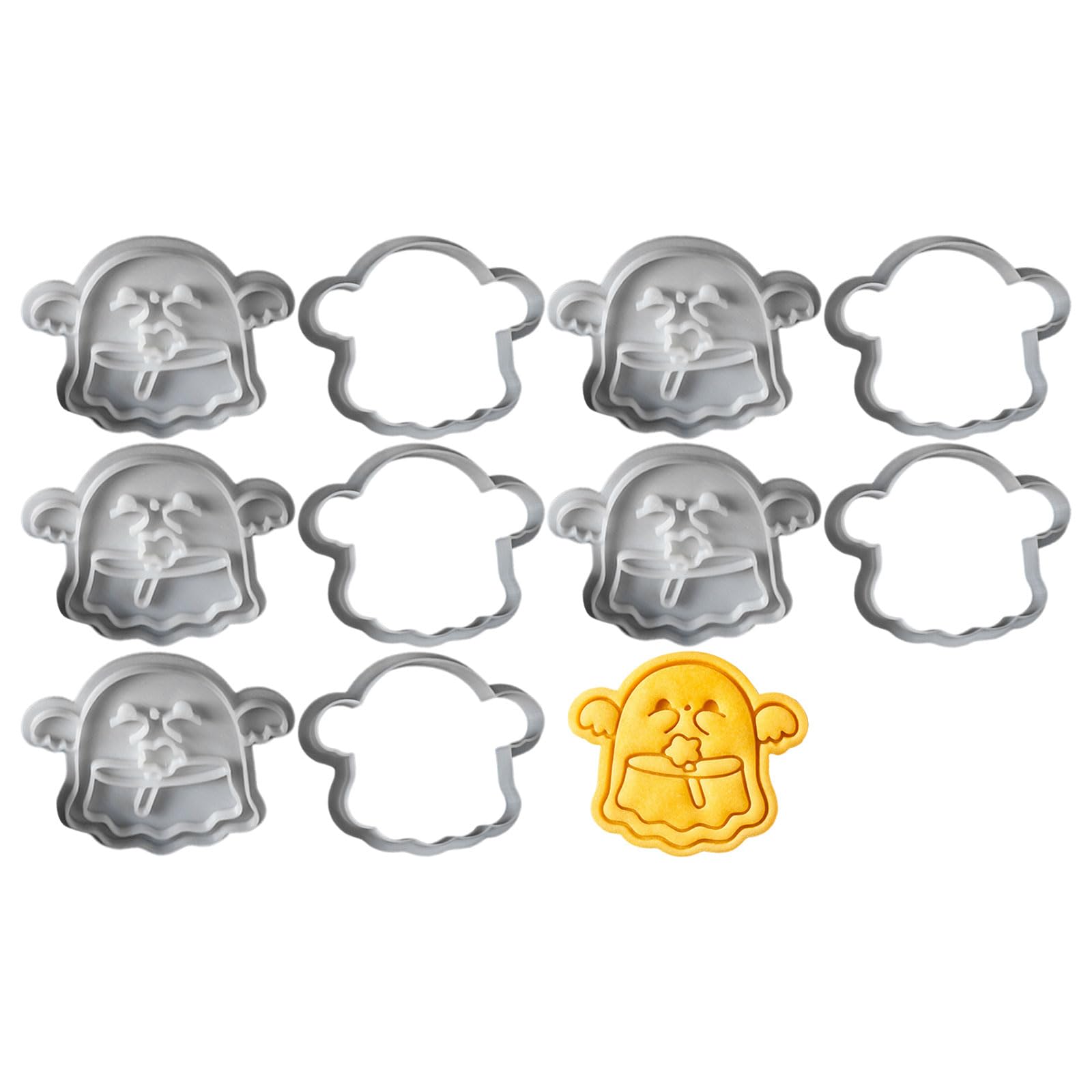 Buxuaaaa C 5 Set Ookie Molds Kitchen Baking Pastrys Bakewares Halloween Biscuit Utter Small Ookie Molds Making Tool Baking Set