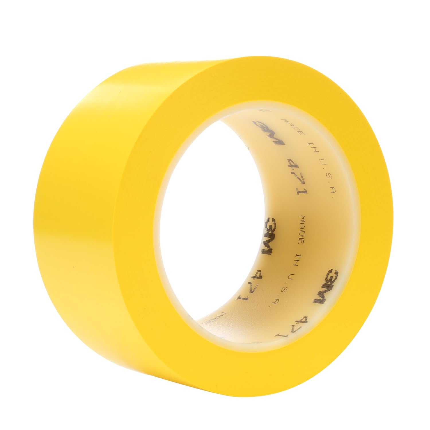 3M Vinyl Tape 471, 2 in x 36 yd, Yellow, 1 Roll, Yellow Floor Tape, Paint Alternative for Floor Marking, Social Distancing, Color Coding, Safety Marking