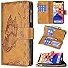 Produktbild Hancda Hülle für iPhone 13 Mini, Handyhülle Tasche Leder Case mit Kartenfach Geldfach Geldbörse Brieftasche Schmetterling Cover Klappbar Magnet Flip Handytasche für iPhone 13 Mini,Braun