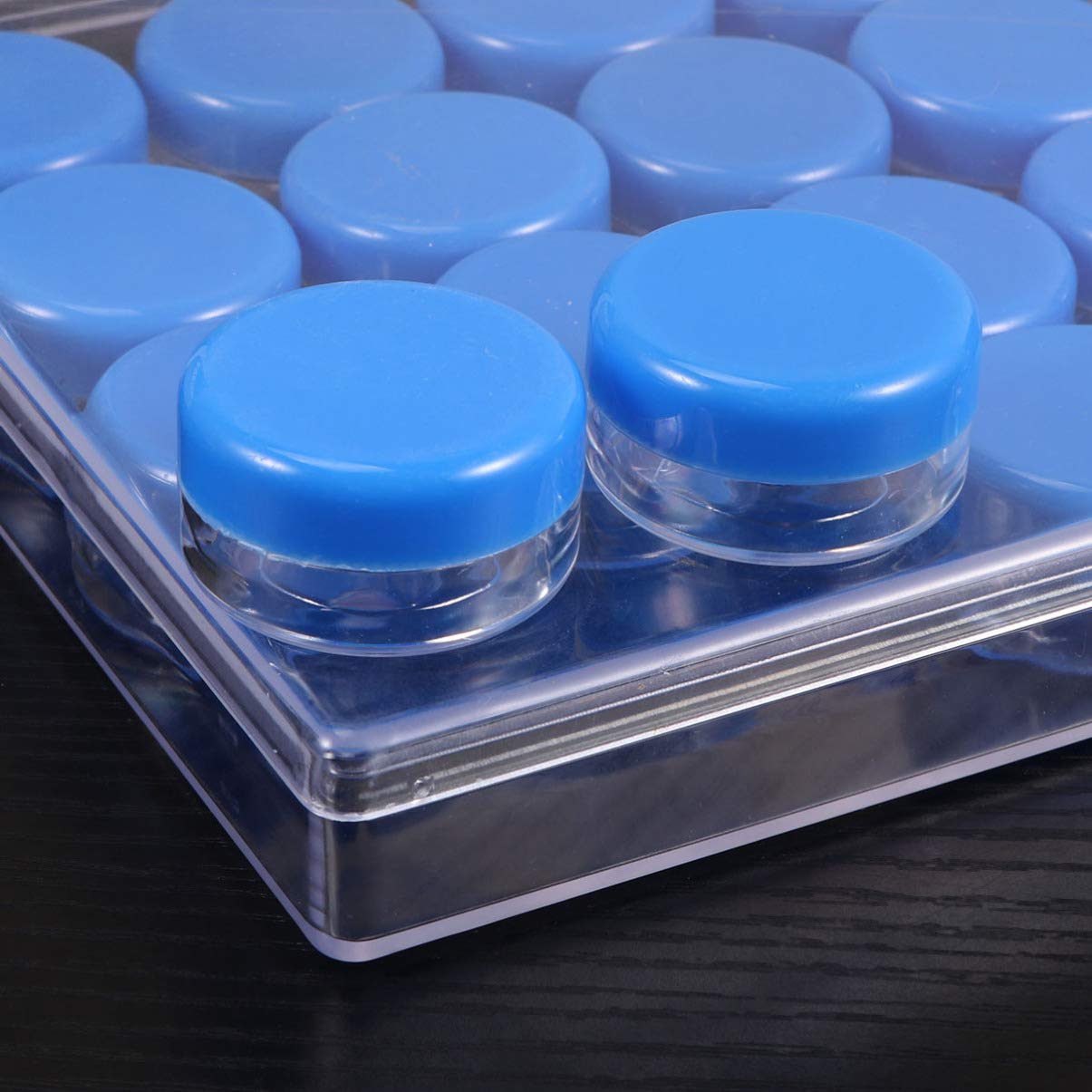 Set di 25 Flaconi Separati da Viaggio 10g in Pp Blu | Shampoo e Gel, Ricaricabili e Portatili, con Scatola Inclusa, per Viaggio e Attività All'aperto