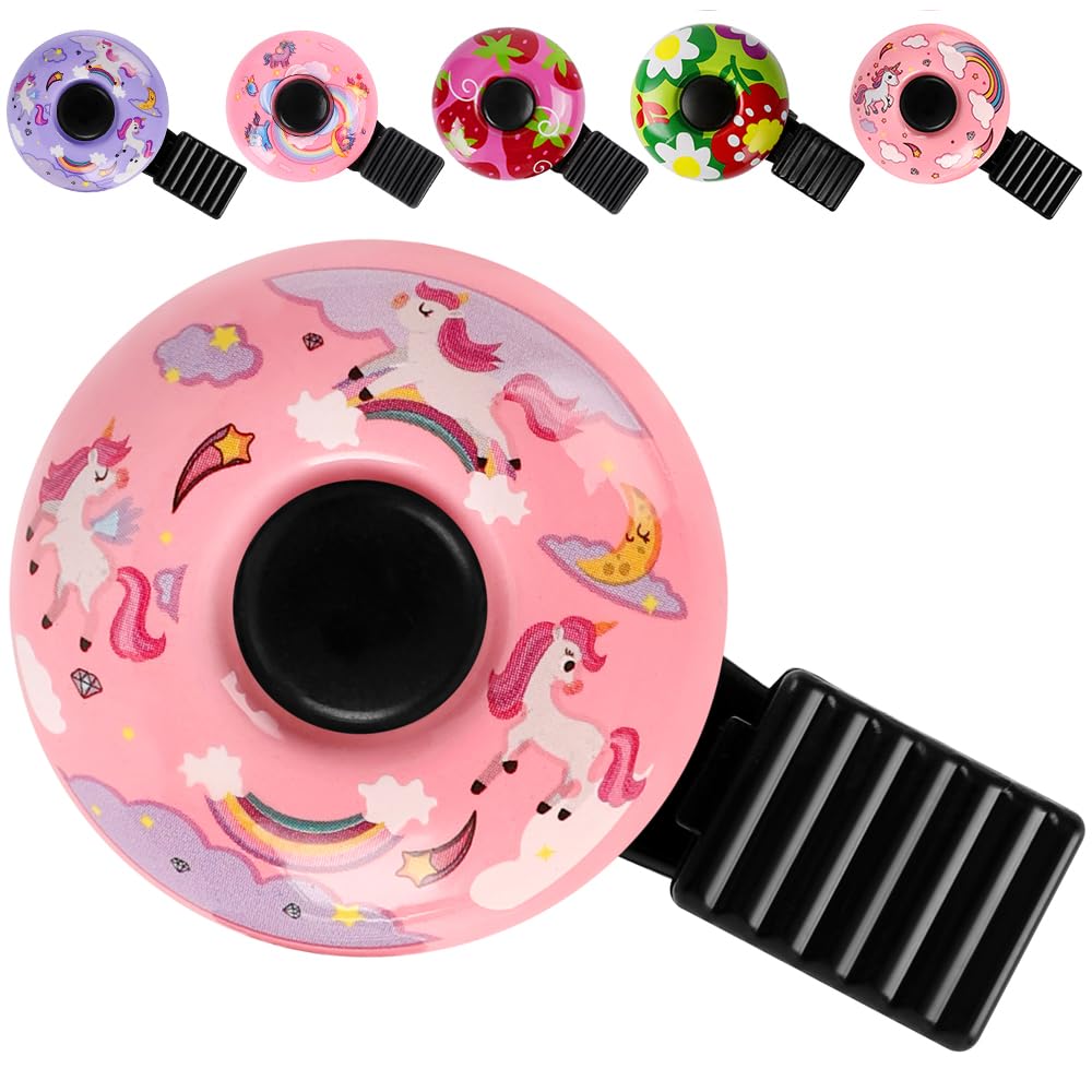 Fahrradklingel Kinder - Lauter Mini-Fahrradklingel für Fahrrad, Roller, Dreirad, Kinderfahrrad, Kinder Laufrad, Mountainbike - Fahrrad Zubehör