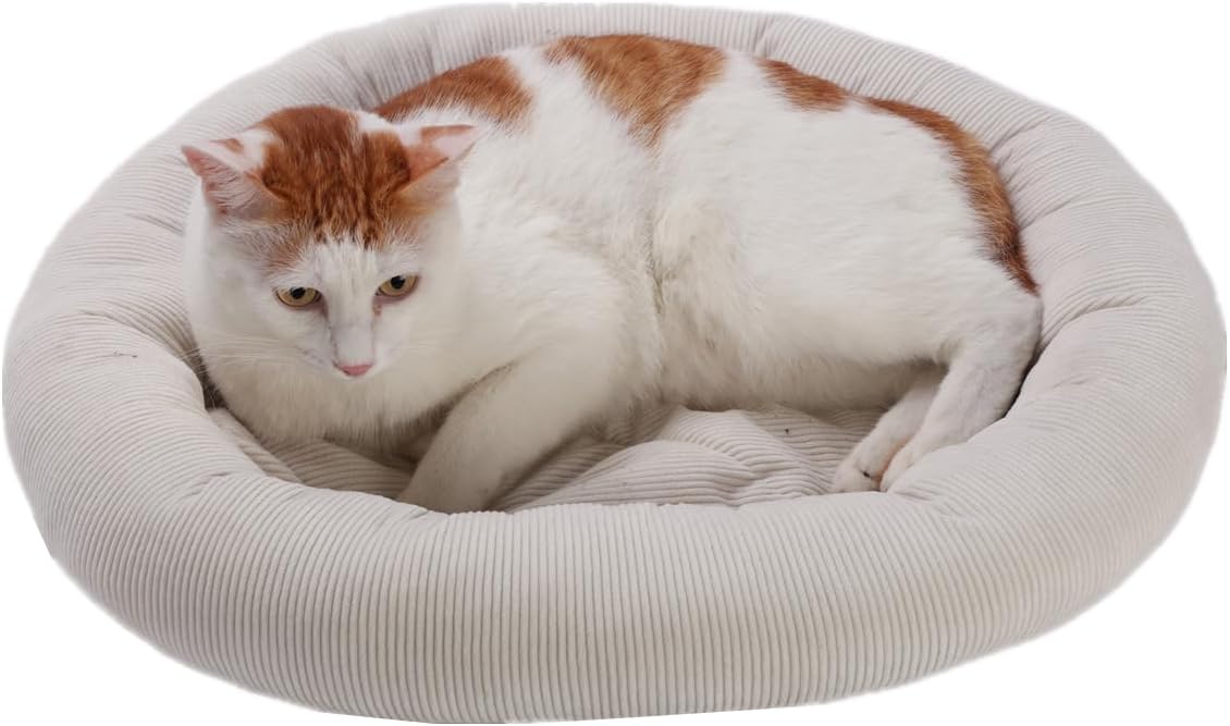 SHENGOCASE Round Cat Tree Tower Accessories Replacement Parts, Round Donut Cuddler Cat Dog Cushion Bed Add-ons for Plaform Perch Shelves (14")