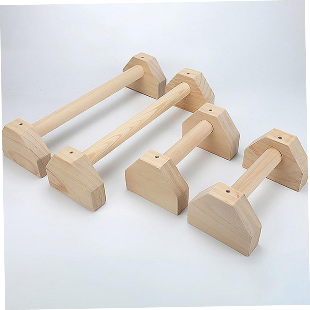 Supporti per Flessioni in Legno 1 Paio, Attrezzatura Esercizi