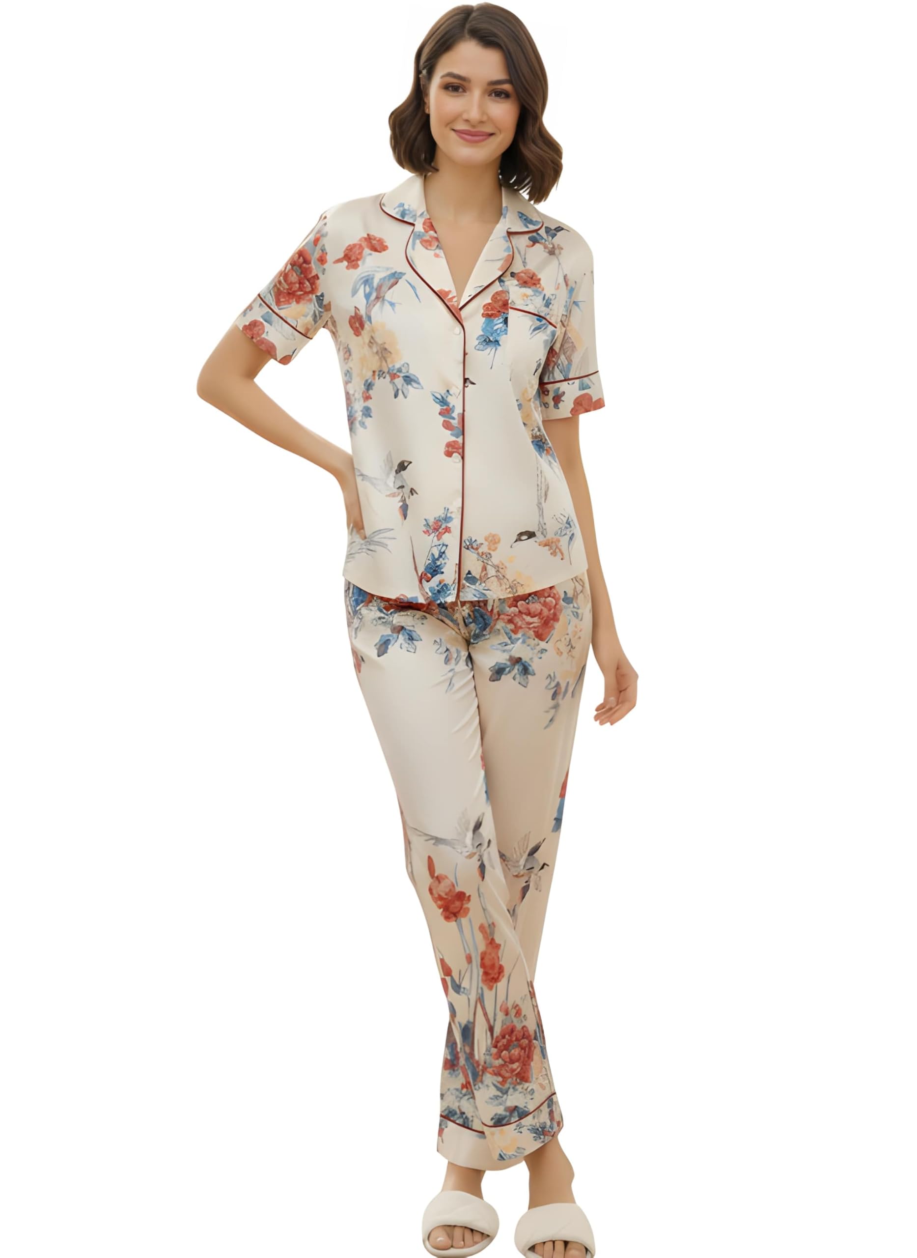 womexx Co ord Set Women Stylish | Woman Dress | Summer Cord Sets for Women's | Trendy Casual Shirt and Pants | Pyjama Set's Solid & Latest Beach, Resort Outfits Half Sleeve-picture-38