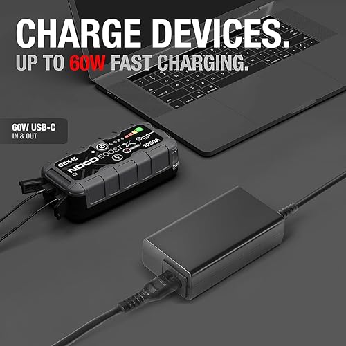 Miniatura 2 de TAIFU Cargador de batería adaptador de corriente USB C NOCO GBC011 de 65 W para NOCO Boost X GBX45 1250A GBX55 GBX75 1750A GBX75 2500A GBX155 4250A