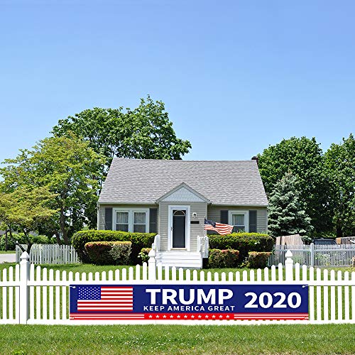 BAODLON Large Trump 2020 Flag - Keep America Great Banner Outdoor Decorations - Donald Trump for President 2020 Banner Sign - Yard, Advertising, Outdoor & Indoor Hanging Decor - 98" x 18" - Thumbnail 5