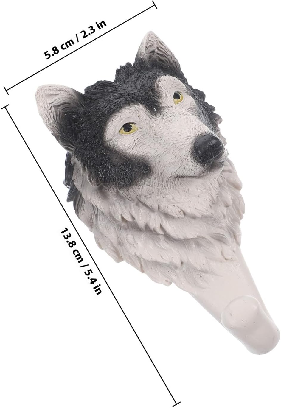 Wolf Decorative Wall Hook, Resin Coat Hanger for Home Organization image 2