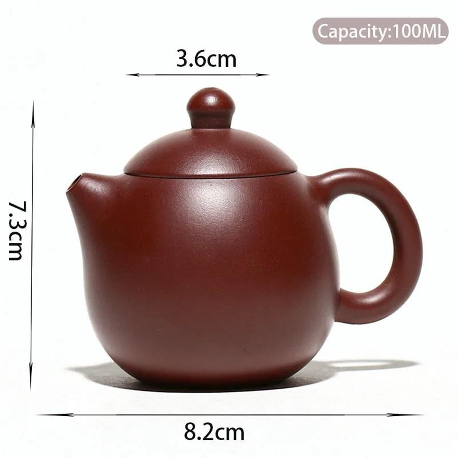 Teekanne, Reise-Teesets, Nachmittagstee-Set, Drachenei-Teekanne, Roherz-Teekanne, lila Zhu-Tonkessel, Zisha-Teeset, 100 ml, chinesische Yixing-Teekannen, berühmte lila Teekannen