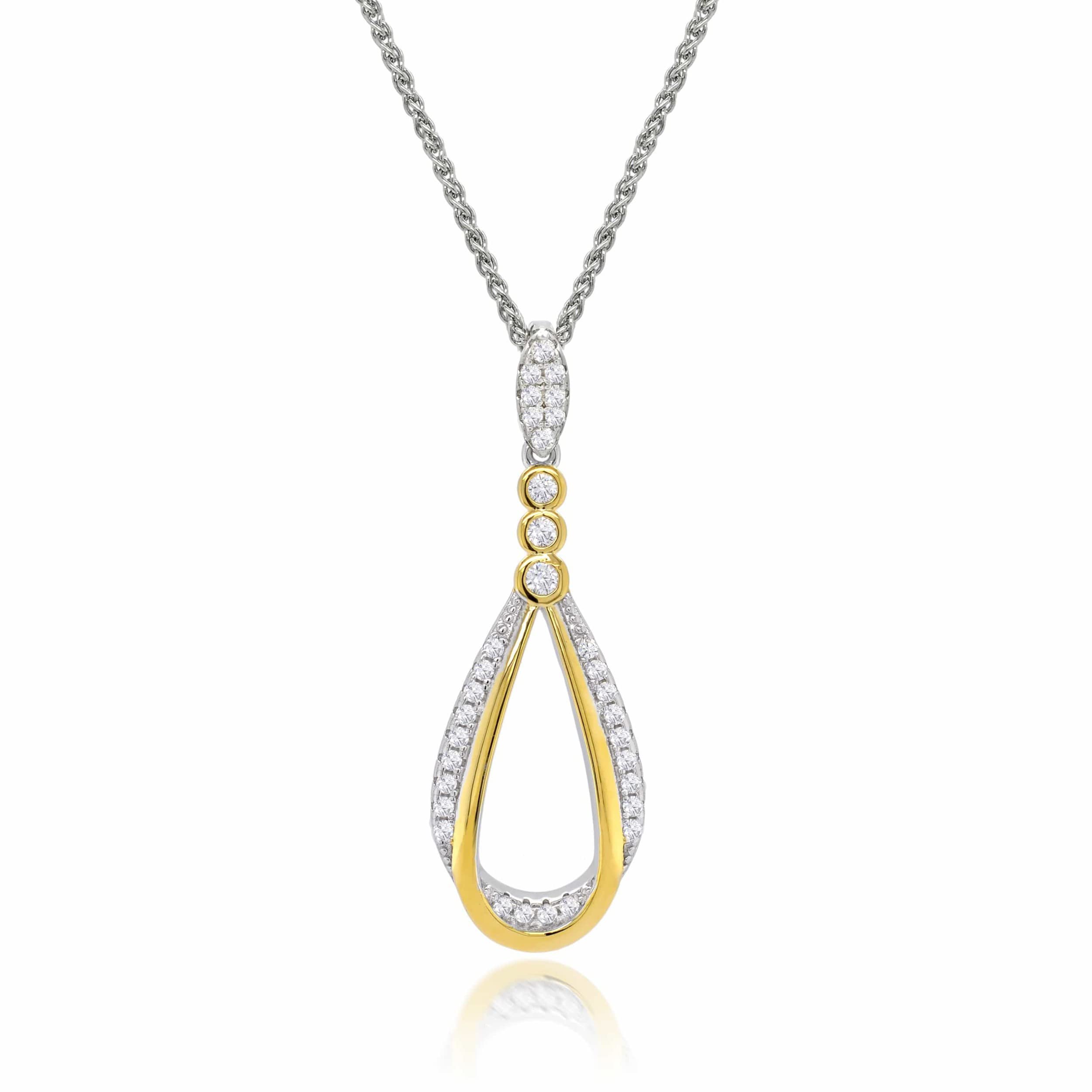 Lynora JewelleryLana Pendant 18ct Gold Plated Clear